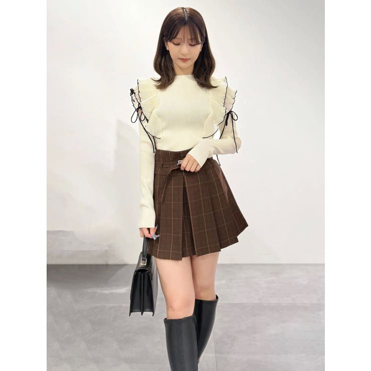 ベルト付きチェックプリーツミニスカパン | MERCURYDUO | 詳細画像34 