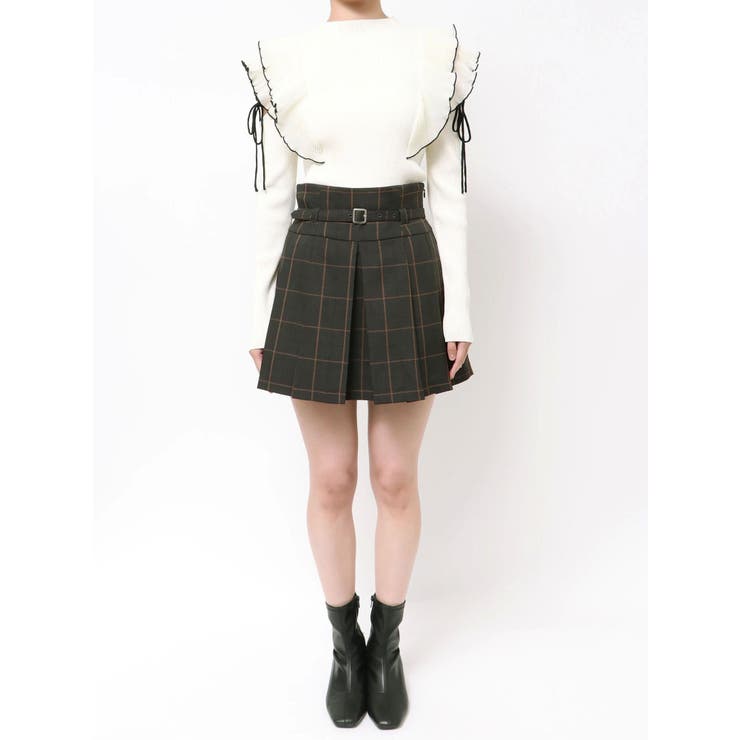 ベルト付きチェックプリーツミニスカパン | MERCURYDUO | 詳細画像44 