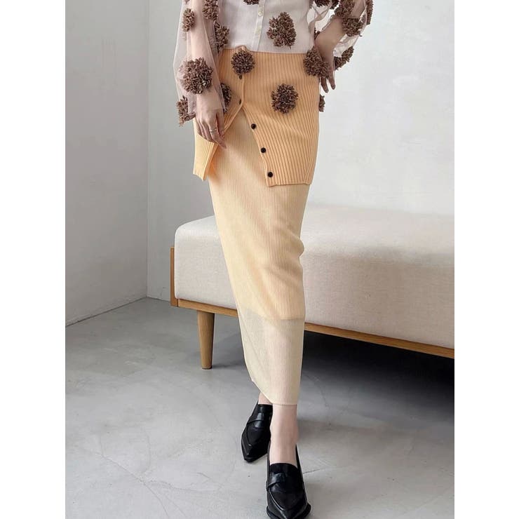 グレー | 【OUNNOUN】マルチWAYレイヤードスカート | MERCURYDUO