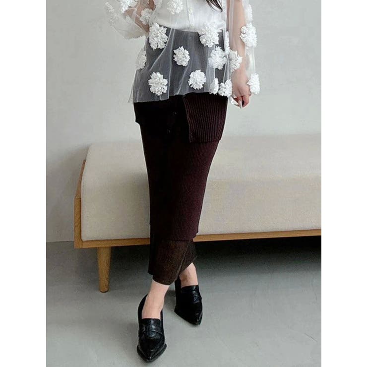 ブラウン | 【OUNNOUN】マルチWAYレイヤードスカート | MERCURYDUO