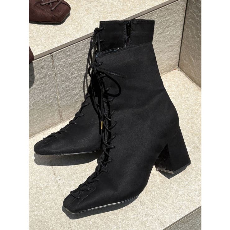 レースアップフェイクスエードブーツ | MERCURYDUO | 詳細画像1 