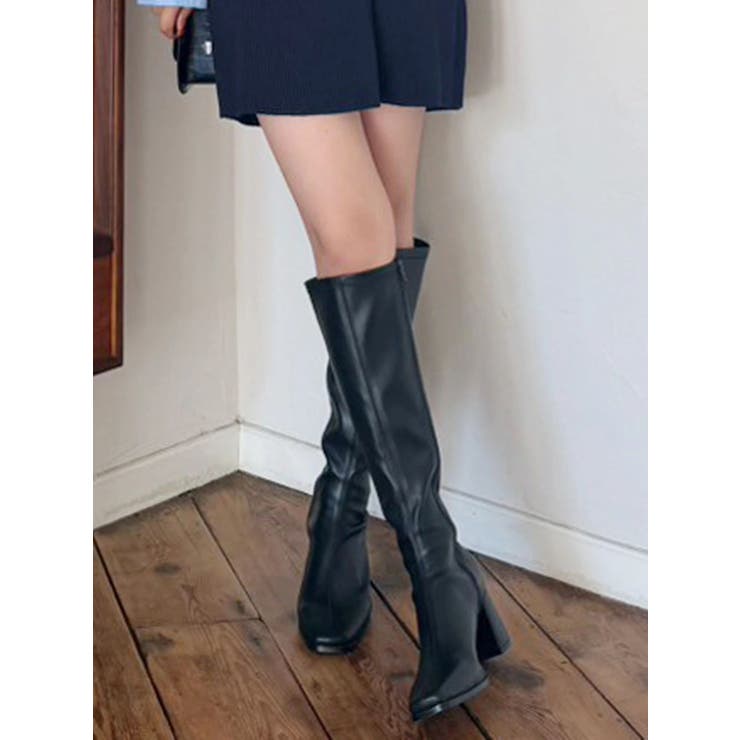 ブラック | ストレッチロングブーツ | MERCURYDUO