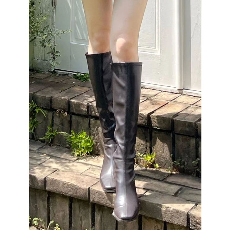 ダークブラウン | ストレッチロングブーツ | MERCURYDUO