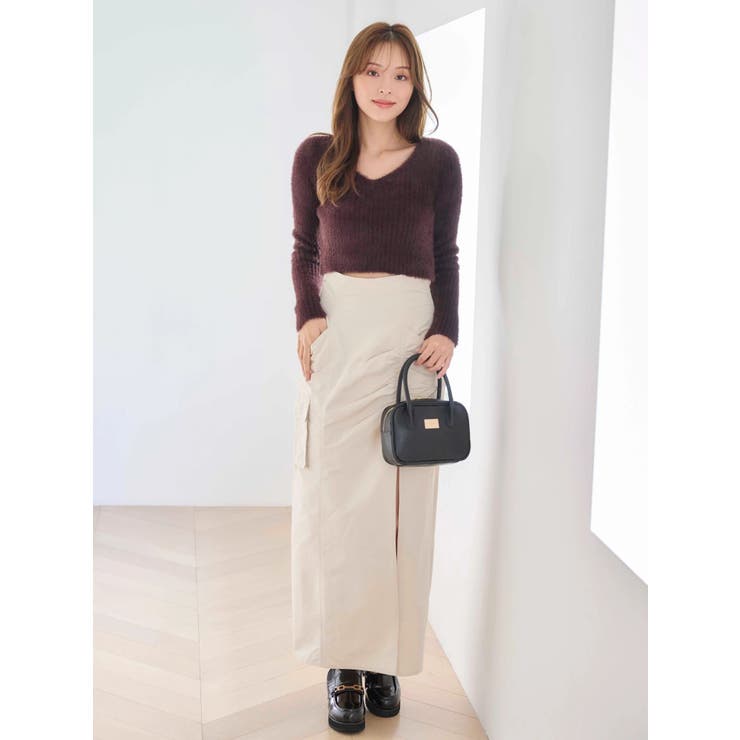 ミニシャギーVネッククロップドニット | MERCURYDUO | 詳細画像16 