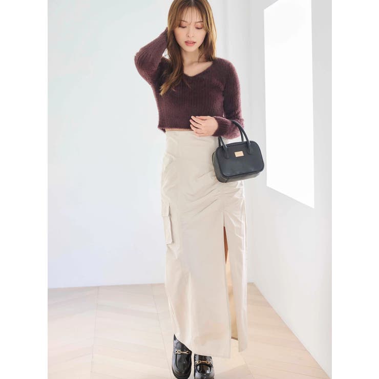 ミニシャギーVネッククロップドニット | MERCURYDUO | 詳細画像17 