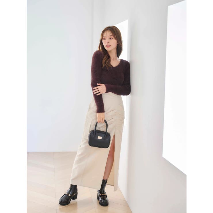 ミニシャギーVネッククロップドニット | MERCURYDUO | 詳細画像19 