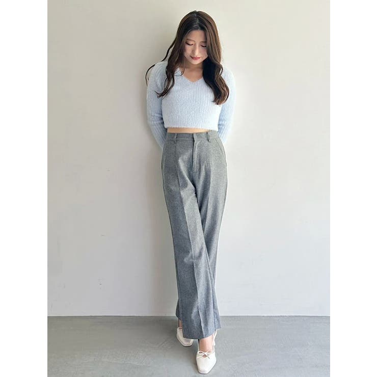 ミニシャギーVネッククロップドニット | MERCURYDUO | 詳細画像20 