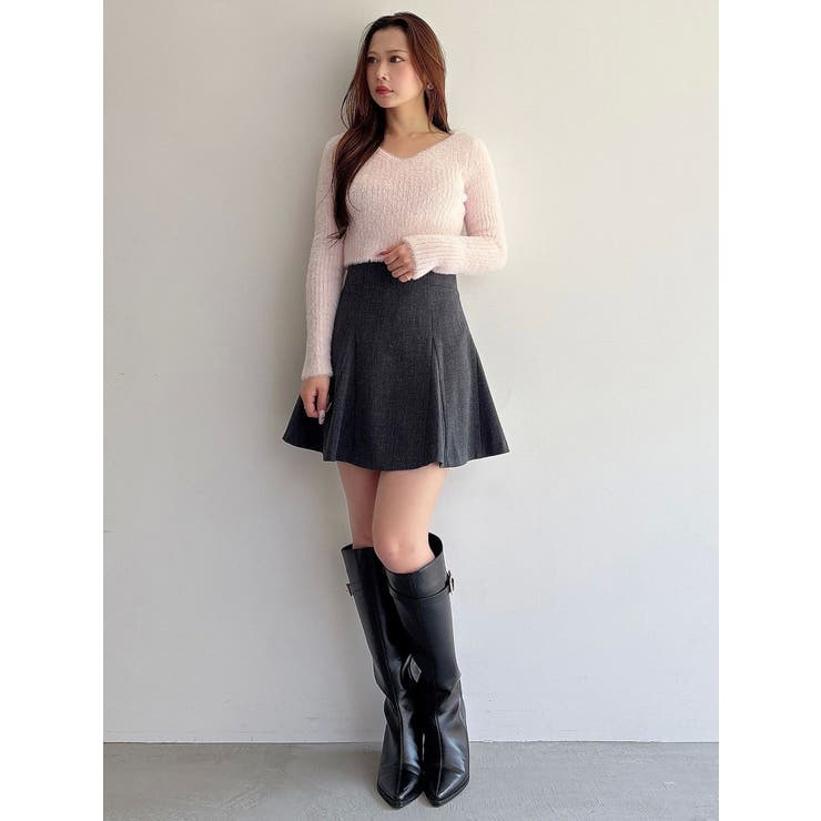 ミニシャギーVネッククロップドニット | MERCURYDUO | 詳細画像23 