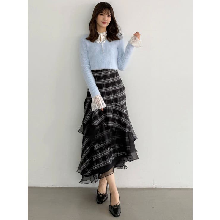 ミニシャギーVネッククロップドニット | MERCURYDUO | 詳細画像26 