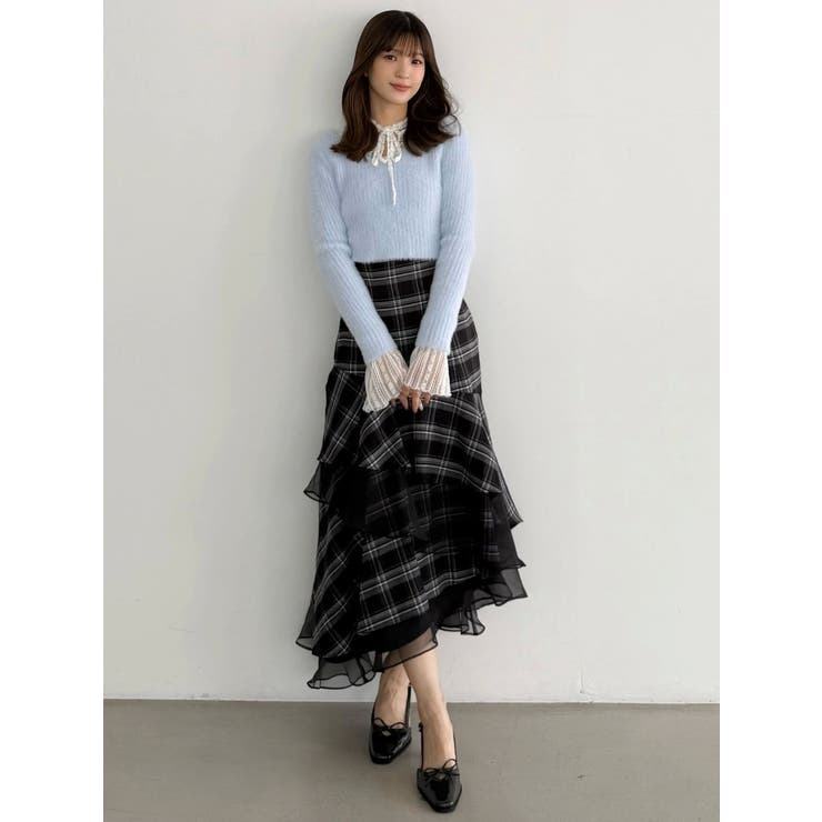 ミニシャギーVネッククロップドニット | MERCURYDUO | 詳細画像27 