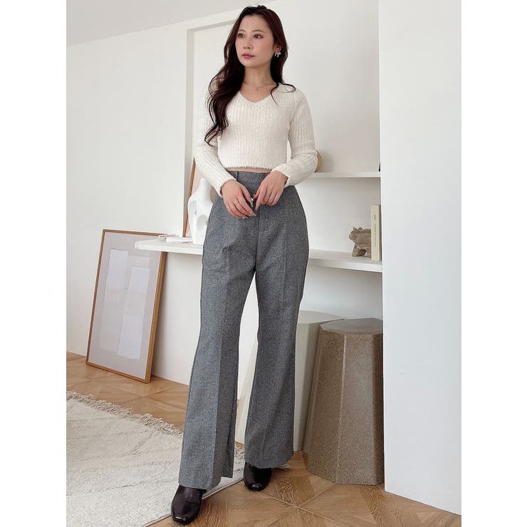 ミニシャギーVネッククロップドニット | MERCURYDUO | 詳細画像30 