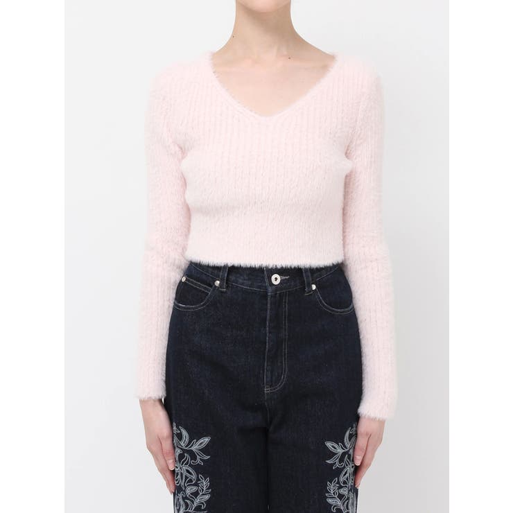 ミニシャギーVネッククロップドニット | MERCURYDUO | 詳細画像39 