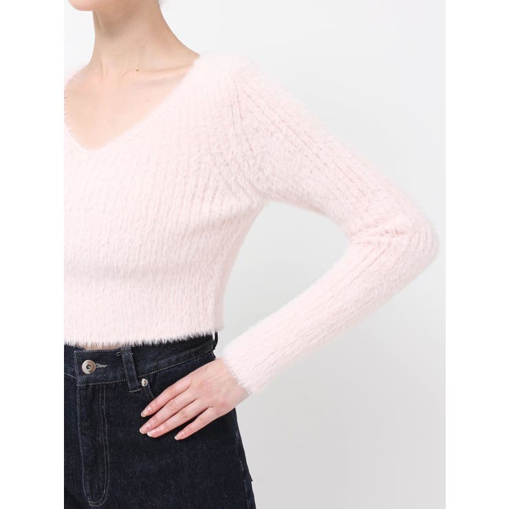 ミニシャギーVネッククロップドニット | MERCURYDUO | 詳細画像43 