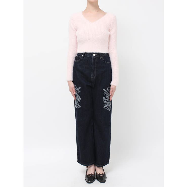 ミニシャギーVネッククロップドニット | MERCURYDUO | 詳細画像46 