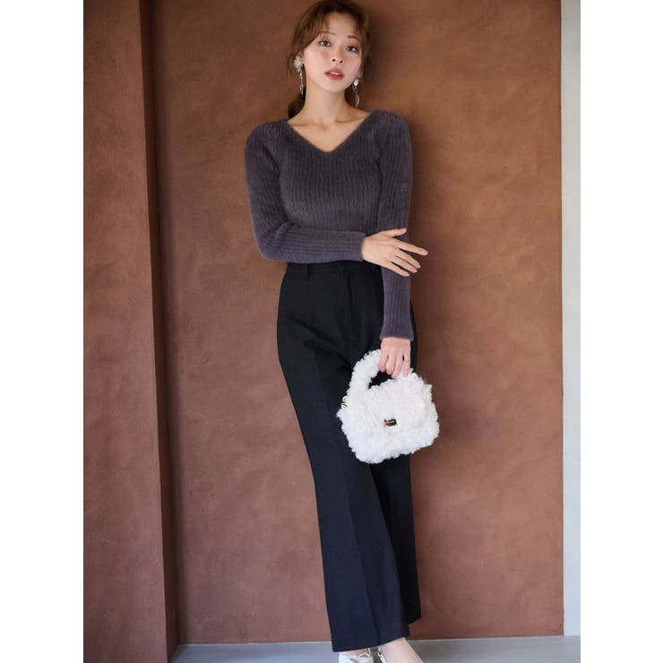 ミニシャギーVネッククロップドニット | MERCURYDUO | 詳細画像7 