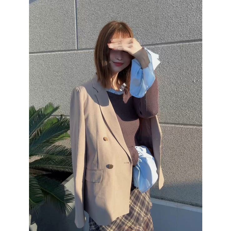 異素材フリルオフショルリブニット | MERCURYDUO | 詳細画像12 