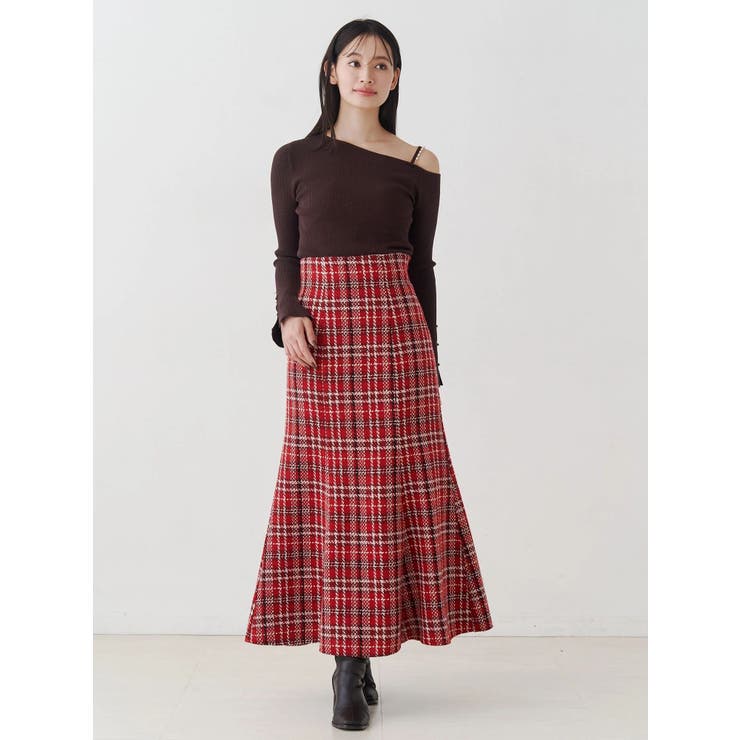 アシメパールチェーンワンショルニット | MERCURYDUO | 詳細画像19 