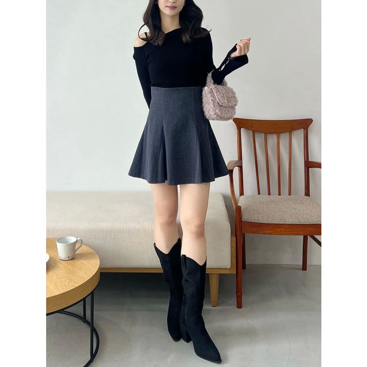 アシメパールチェーンワンショルニット | MERCURYDUO | 詳細画像26 