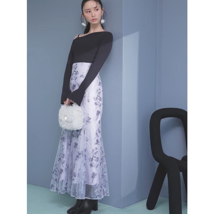 アシメパールチェーンワンショルニット | MERCURYDUO | 詳細画像6 