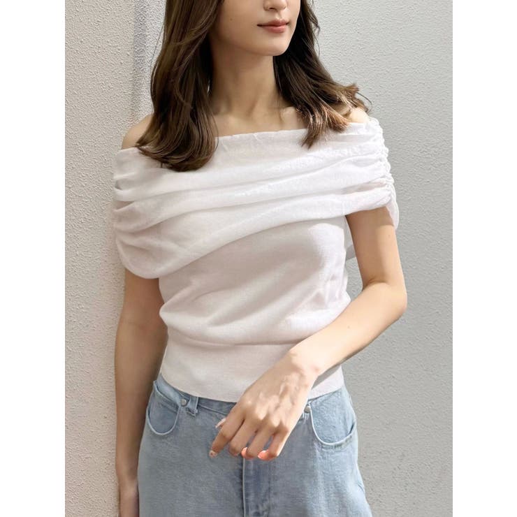 ドレープオフショルコンパクトニット | MERCURYDUO | 詳細画像19 