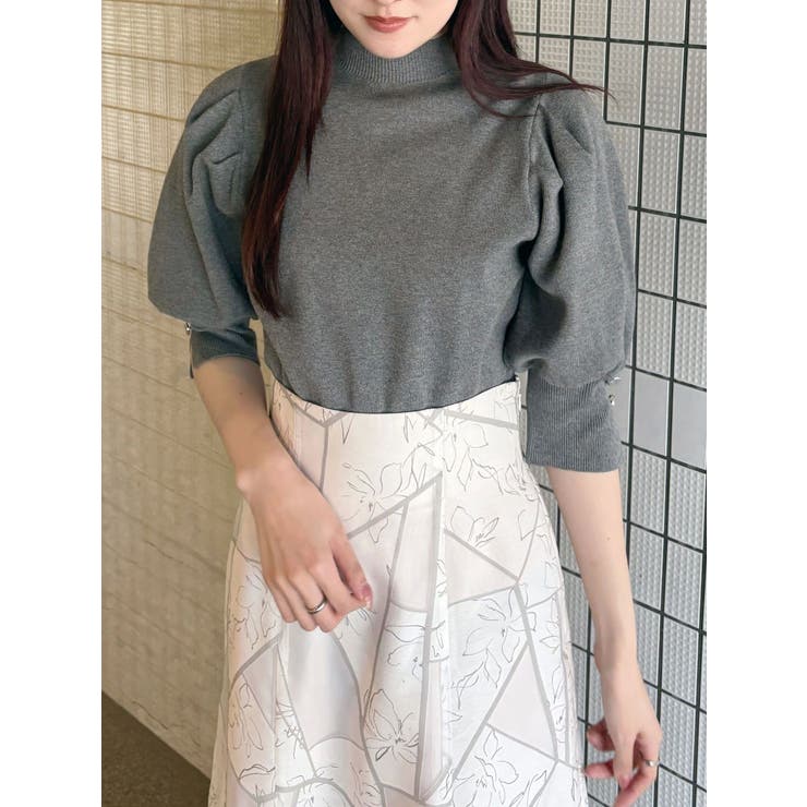 総針パワショルスリットスリーブニット | MERCURYDUO | 詳細画像7 