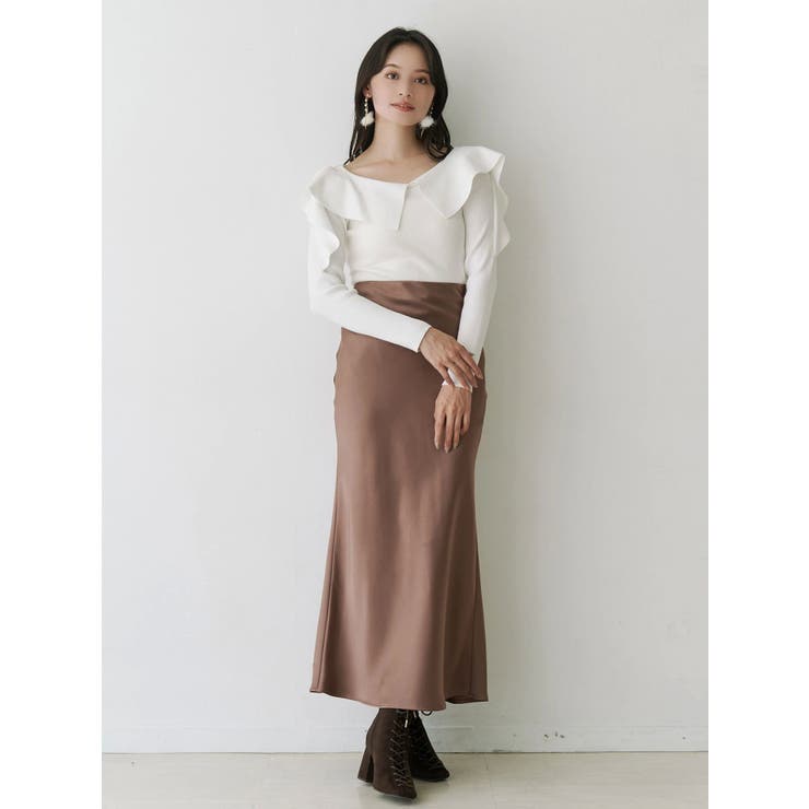 ペプラムラッフルコンパクトニット | MERCURYDUO | 詳細画像13 