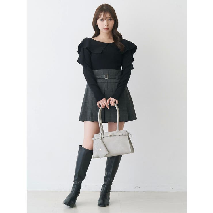 ペプラムラッフルコンパクトニット | MERCURYDUO | 詳細画像18 