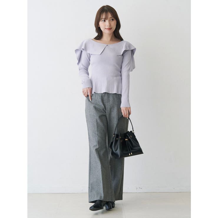 ペプラムラッフルコンパクトニット | MERCURYDUO | 詳細画像22 