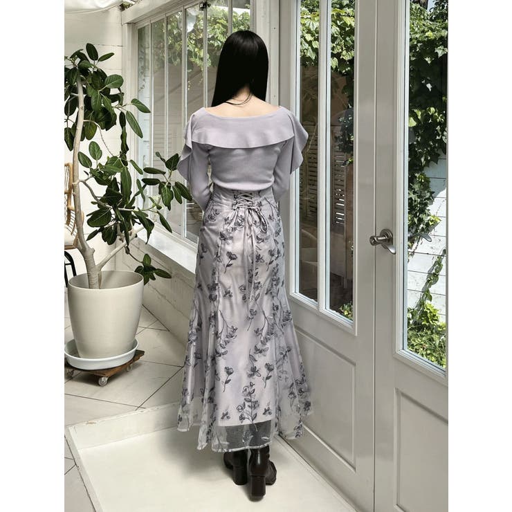 ペプラムラッフルコンパクトニット | MERCURYDUO | 詳細画像32 