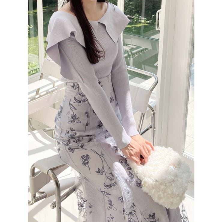 ペプラムラッフルコンパクトニット | MERCURYDUO | 詳細画像33 