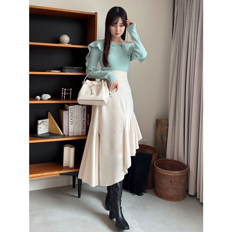 ペプラムラッフルコンパクトニット | MERCURYDUO | 詳細画像37 