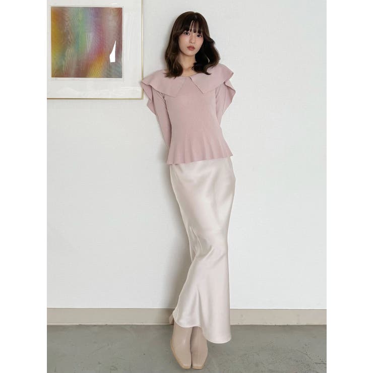 ペプラムラッフルコンパクトニット | MERCURYDUO | 詳細画像39 