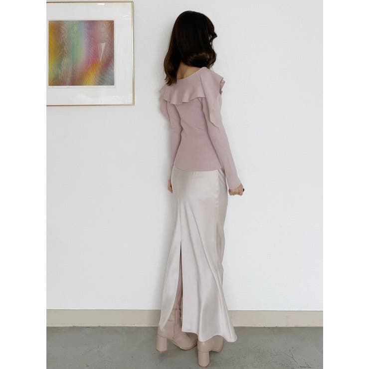 ペプラムラッフルコンパクトニット | MERCURYDUO | 詳細画像42 