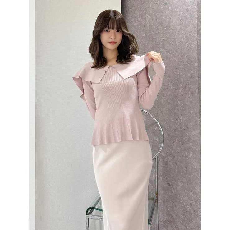 ペプラムラッフルコンパクトニット | MERCURYDUO | 詳細画像45 