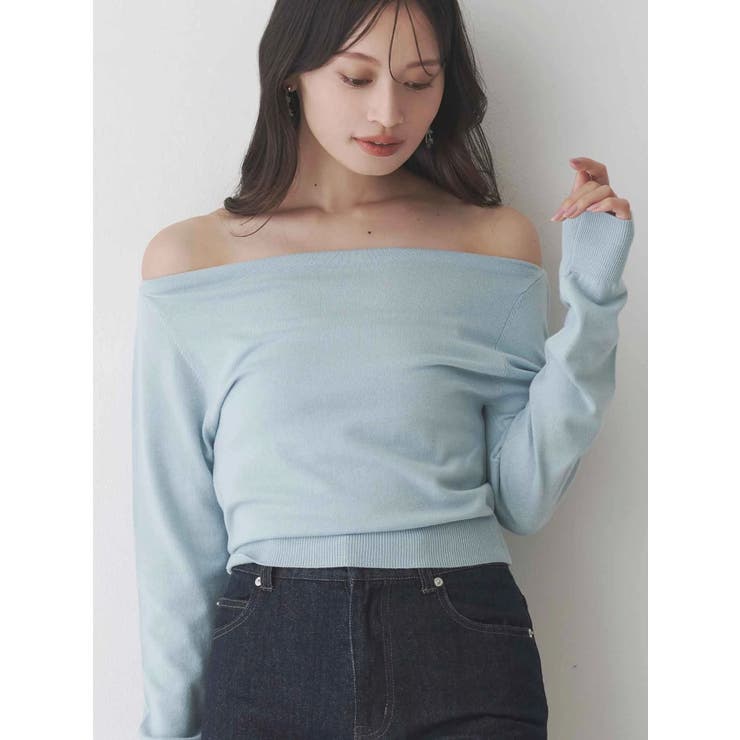 3WAYボートネックニット | MERCURYDUO | 詳細画像8 