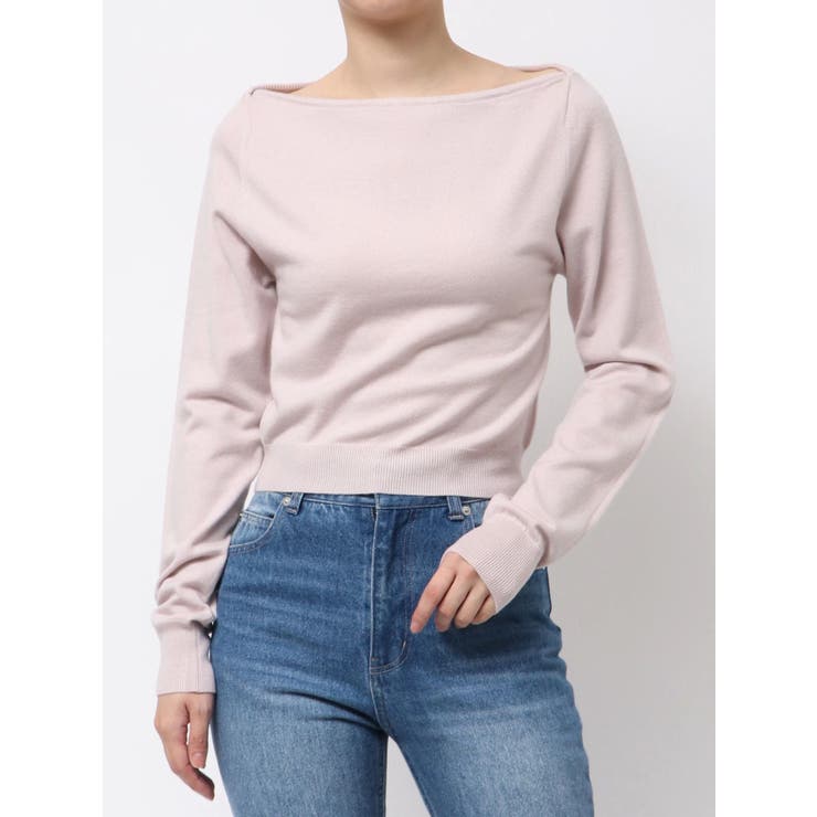 ベビーピンク | 3WAYボートネックニット | MERCURYDUO