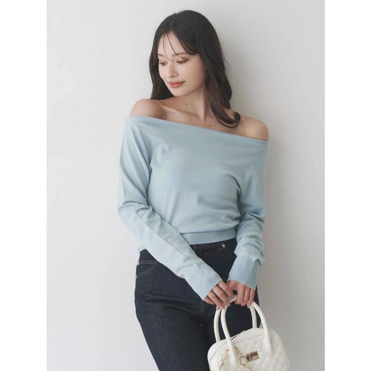 ブルー | 3WAYボートネックニット | MERCURYDUO