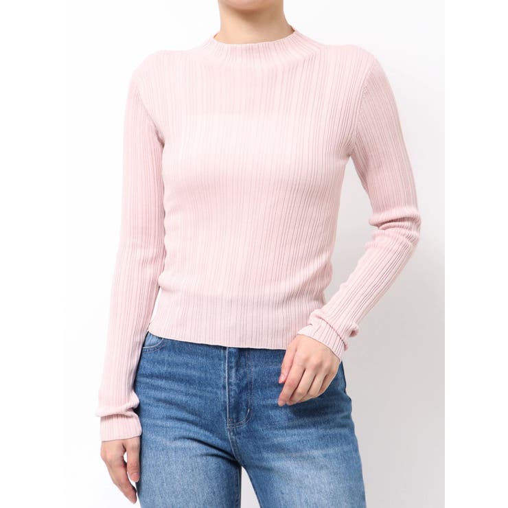 ベビーピンク | シアーランダムリブニット | MERCURYDUO