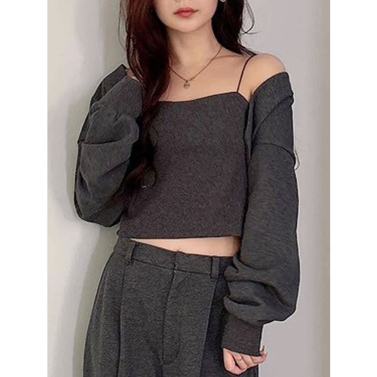 チャコールグレー | 【WEB限定】裏毛キャミアンサンブル | MERCURYDUO