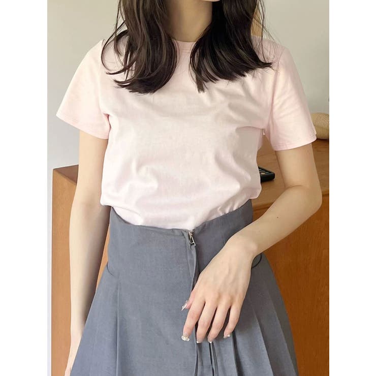 ベビーピンク | シンプルコンパクトTシャツ | MERCURYDUO