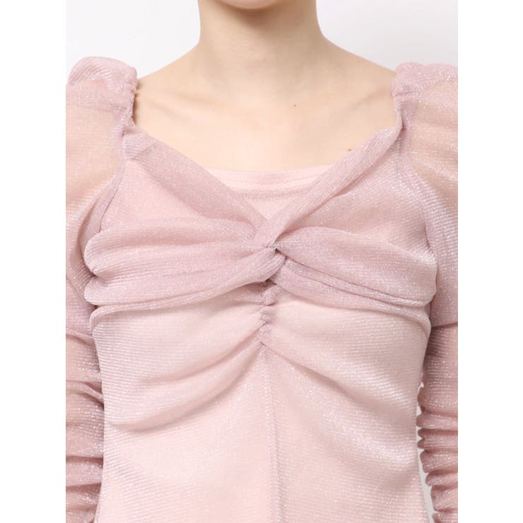 ラメチュールツイストギャザートップス | MERCURYDUO | 詳細画像18 