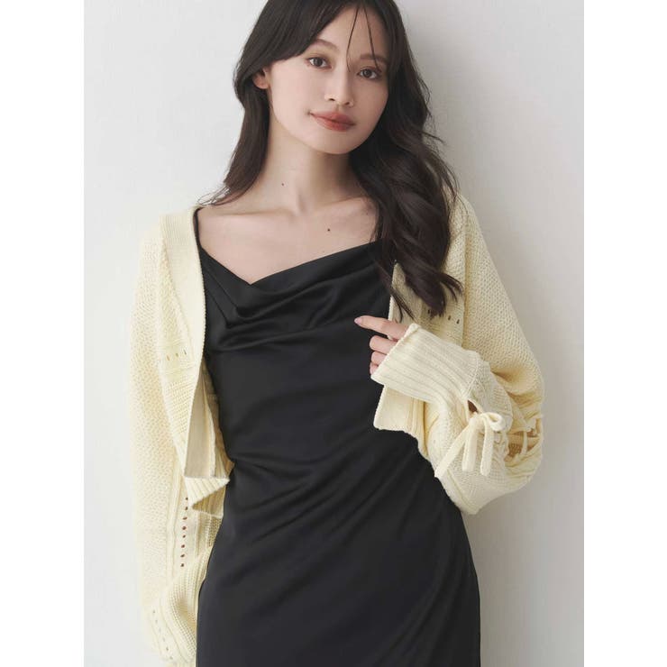 ショルダーレースアップカーデ | MERCURYDUO | 詳細画像22 