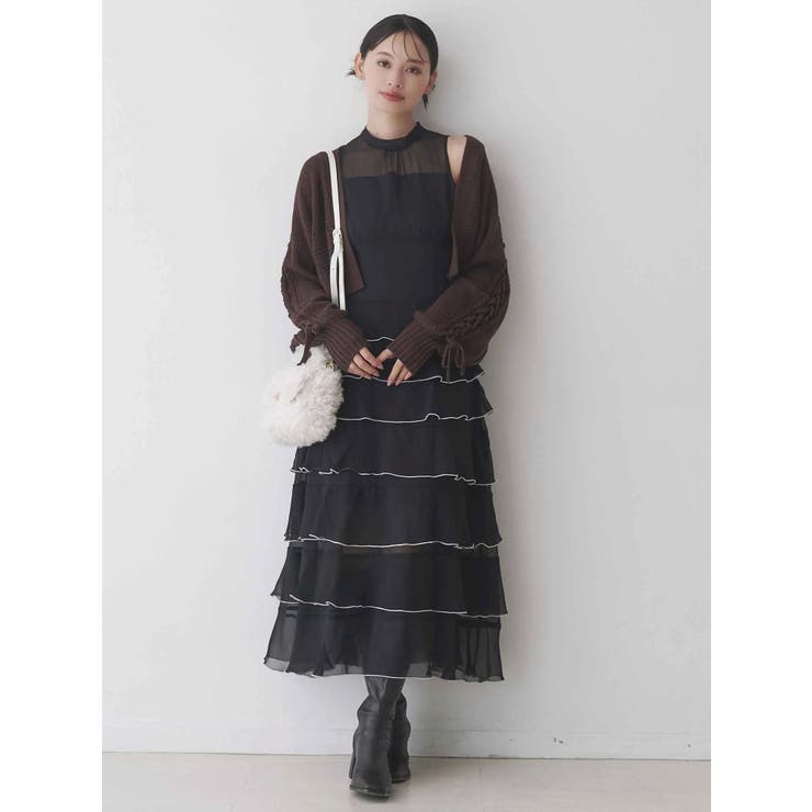 ショルダーレースアップカーデ | MERCURYDUO | 詳細画像3 