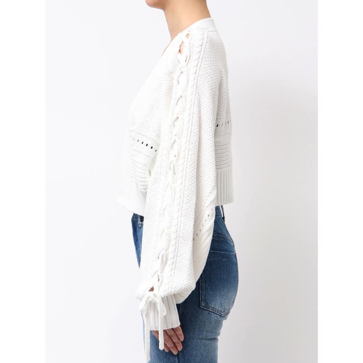 ショルダーレースアップカーデ | MERCURYDUO | 詳細画像37 