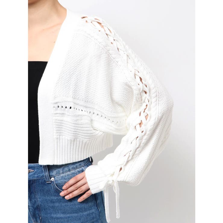 ショルダーレースアップカーデ | MERCURYDUO | 詳細画像40 