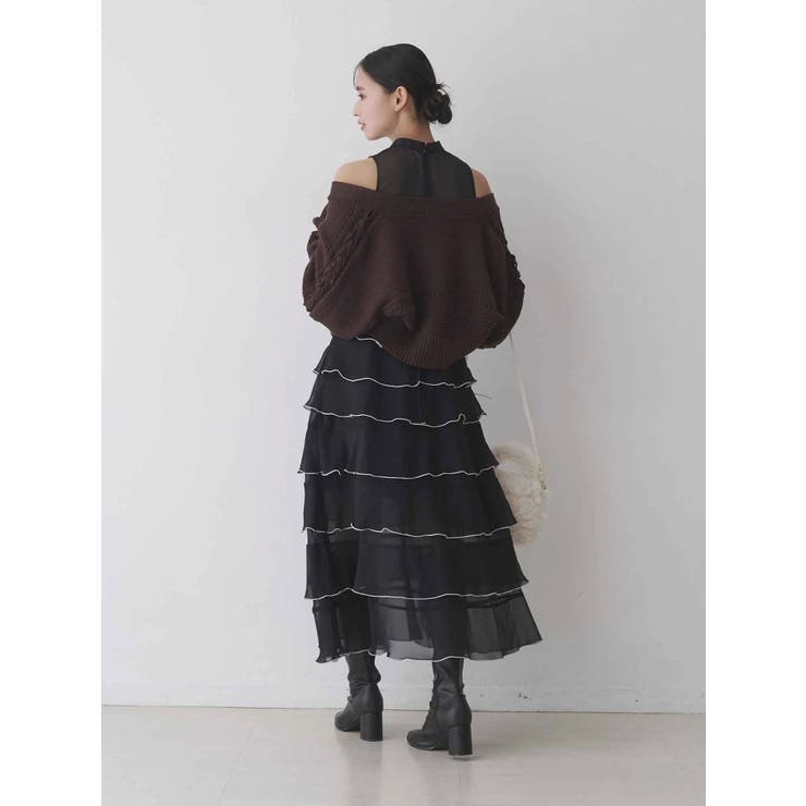 ショルダーレースアップカーデ | MERCURYDUO | 詳細画像6 