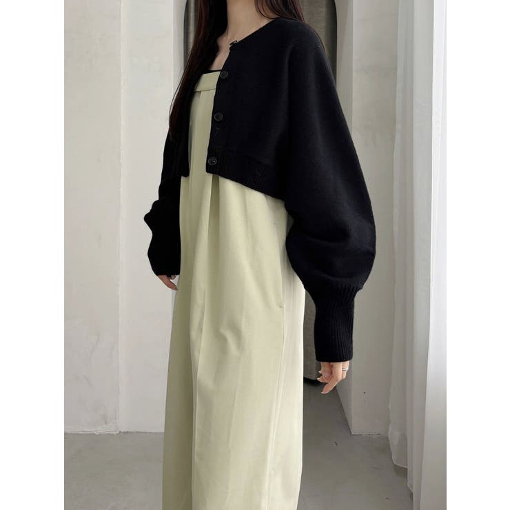 ブラック | 【OUNNOUN】ミドルゲージクロップドカーデ | MERCURYDUO