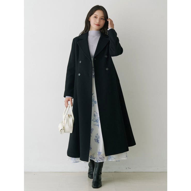 ブラック | フィットアンドフレアコート | MERCURYDUO