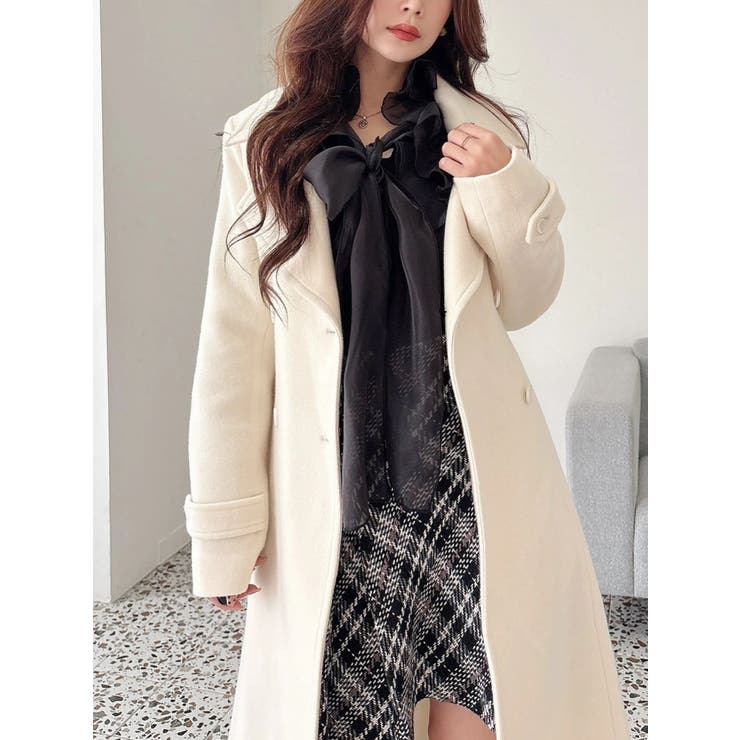 ウールスタンドカラーコート | MERCURYDUO | 詳細画像38 