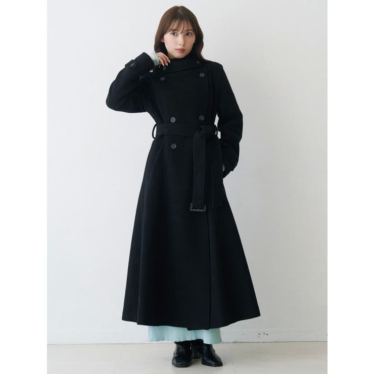 ウールスタンドカラーコート | MERCURYDUO | 詳細画像9 